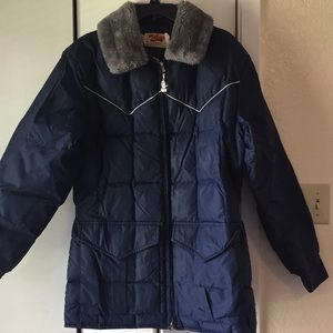 Comfy vintage blue puffer Men’s jacket